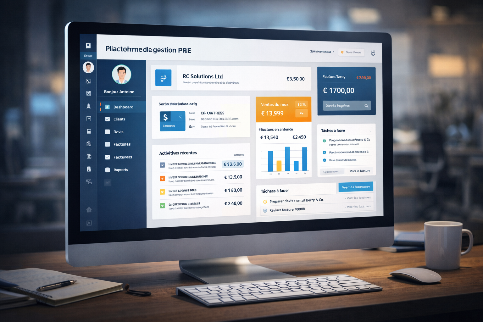 Plateforme de gestion PME